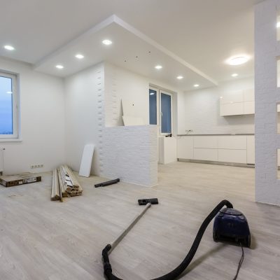 Comparison of a room in an apartment before and after renovation new house